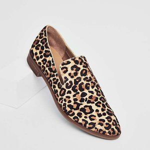 Women Crown Vintage Morrison Leather real cow hair animal print loafers sz 8